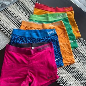 Nike Pro shorts bundle, size M fitted